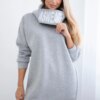 Reinforced hoodie in grey color