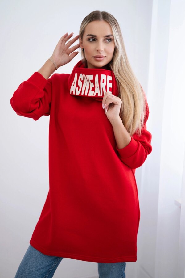 Reinforced hoodie in red
