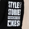 Reinforced sweatshirt with long back and hood black