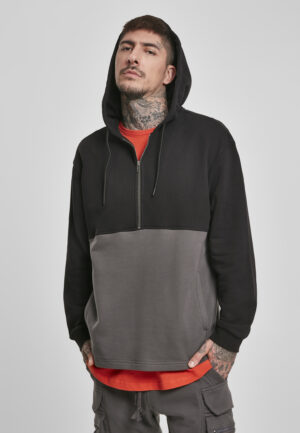 Relaxed Half-Zip Hoodie Black/Dark Shade