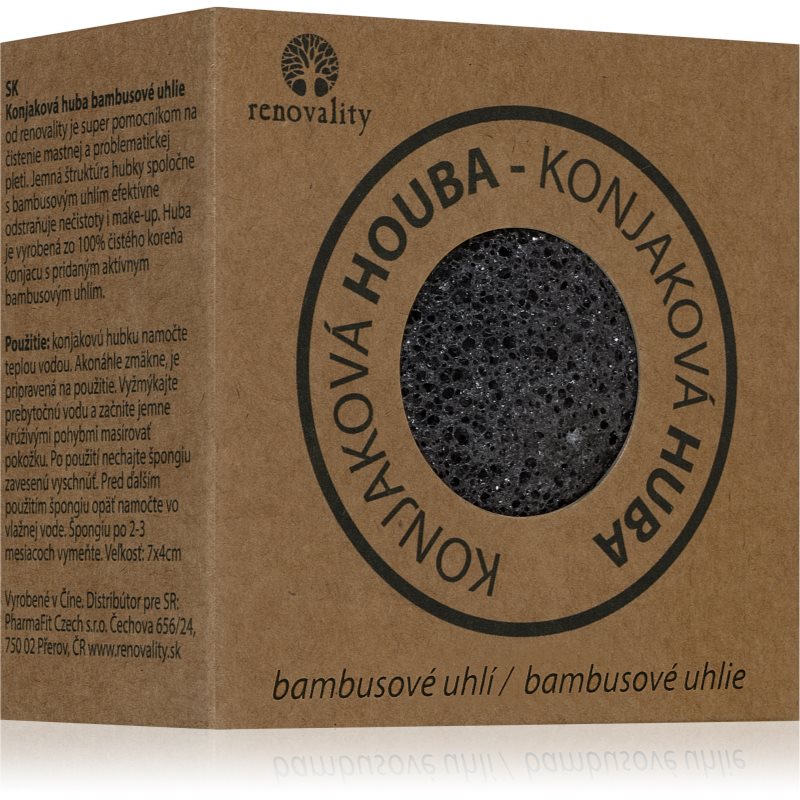 Renovality Konjac mushroom bamboo charcoal tisztító szivacs a problémás bőrre 7x4 cm-Ár