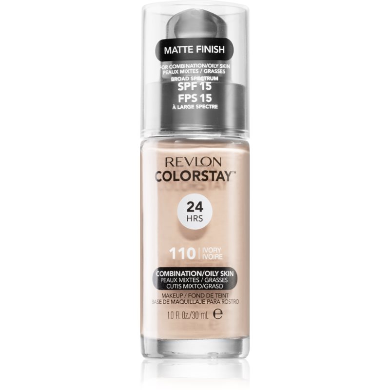 Revlon Cosmetics ColorStay™ tartós matt alapozó kombinált és zsíros bőrre árnyalat 110 Ivory 30 ml-Eredeti