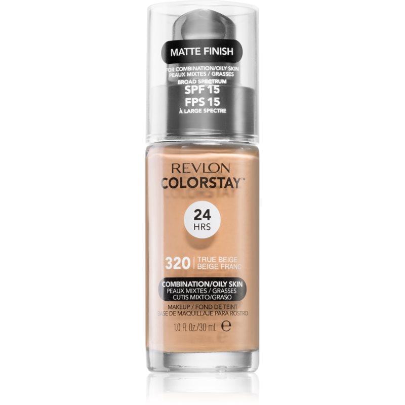 Revlon Cosmetics ColorStay™ tartós matt alapozó kombinált és zsíros bőrre árnyalat 320 True Beige 30 ml-Eredeti