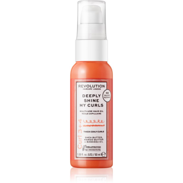 Revolution Haircare My Curls 3+4 Deeply Shine My Curls multifunkcionális olaj göndör hajra 50 ml-Ár