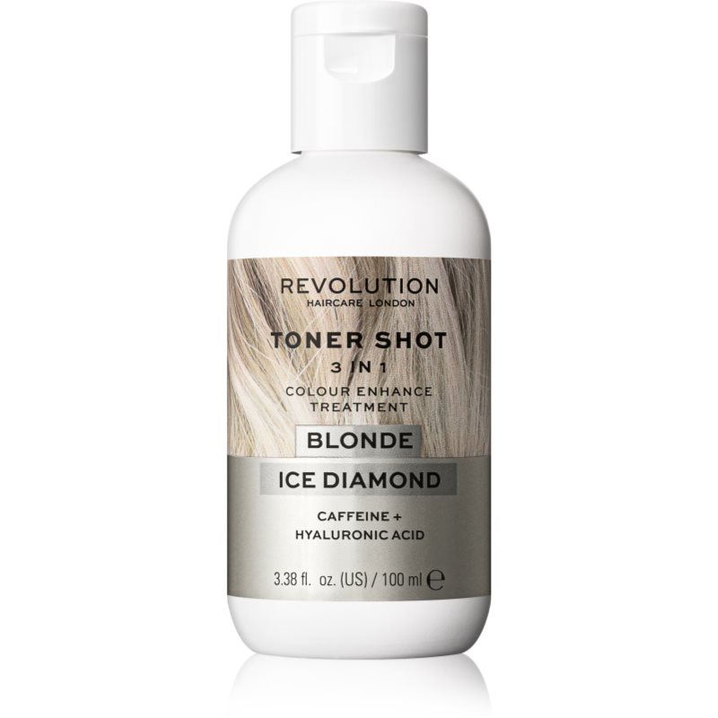 Revolution Haircare Toner Shot Blonde Ice Diamond tápláló tonizáló maszk 3 az 1-ben árnyalat Ice Diamond 100 ml-Ár