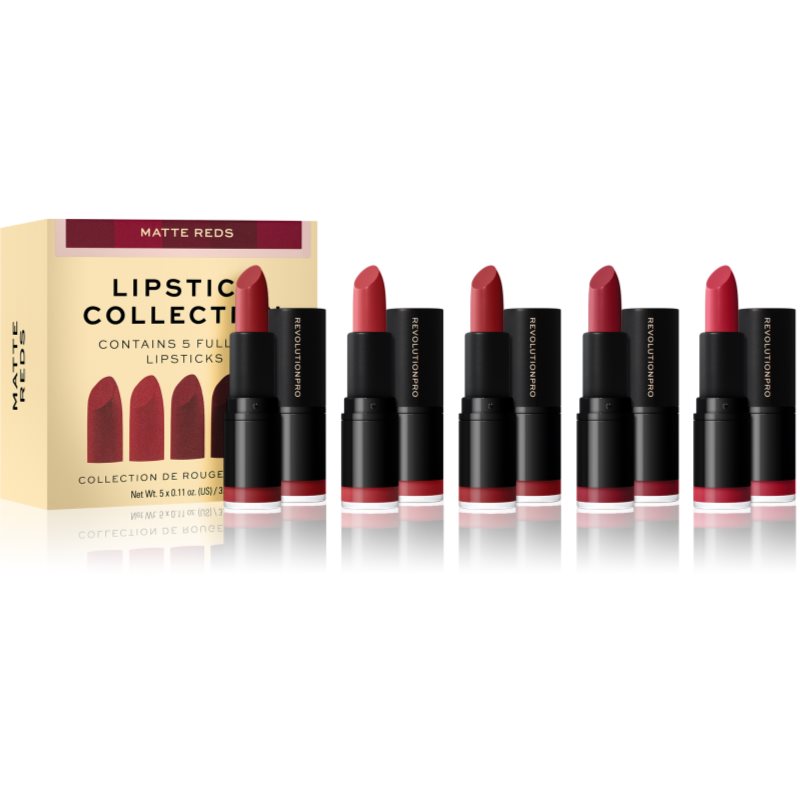 Revolution PRO Lipstick Collection rúzs szett árnyalat Matte Reds 5 db-Eredeti