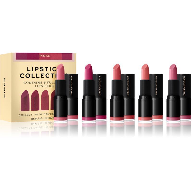 Revolution PRO Lipstick Collection rúzs szett árnyalat Pinks 5 db-Eredeti