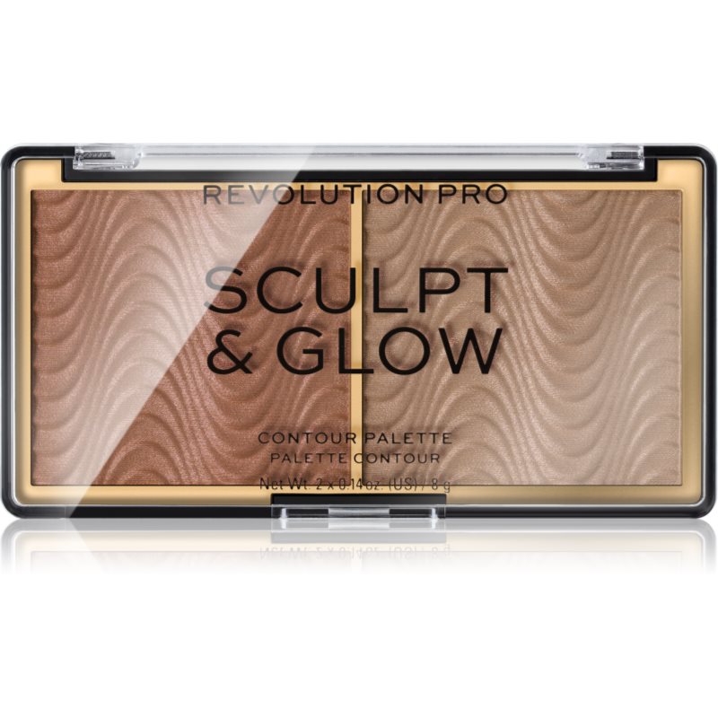 Revolution PRO Sculpt And Glow kontúrozó és élénkítő paletta árnyalat Light-Medium 8 g-Ár