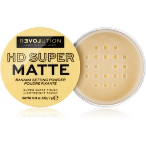 Revolution Relove HD Super Matte Átlátszó rögzítő por matt hatással árnyalat Banana 7 g-Ár