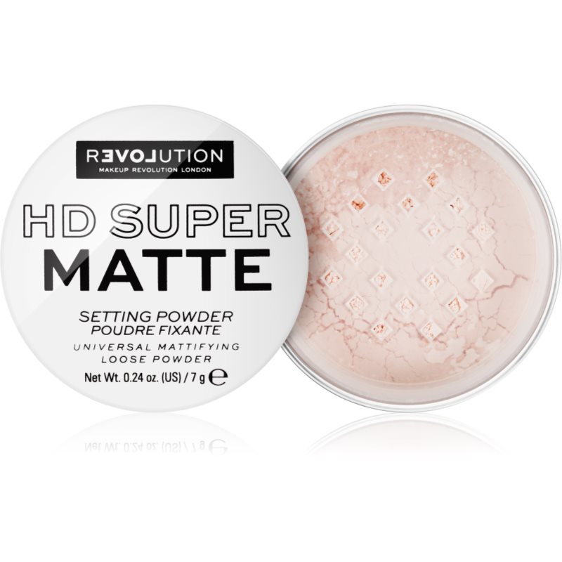 Revolution Relove HD Super Matte Átlátszó rögzítő por matt hatással árnyalat Transparent 7 g-Ár