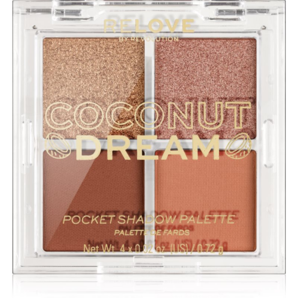 Revolution Relove Pocket Palette szemhéjfesték paletta árnyalat Coconut Dream 4x0.72 g-Ár