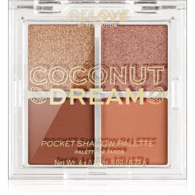 Revolution Relove Pocket Palette szemhéjfesték paletta árnyalat Coconut Dream 4x0.72 g-Ár