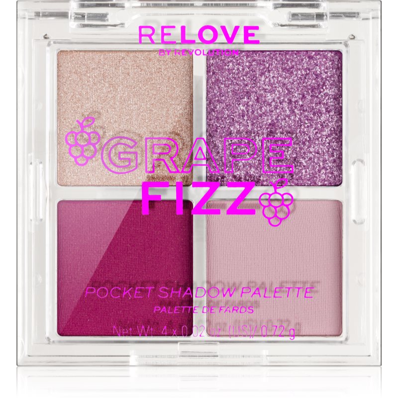Revolution Relove Pocket Palette szemhéjfesték paletta árnyalat Grape Fizz 4x0.72 g-Ár