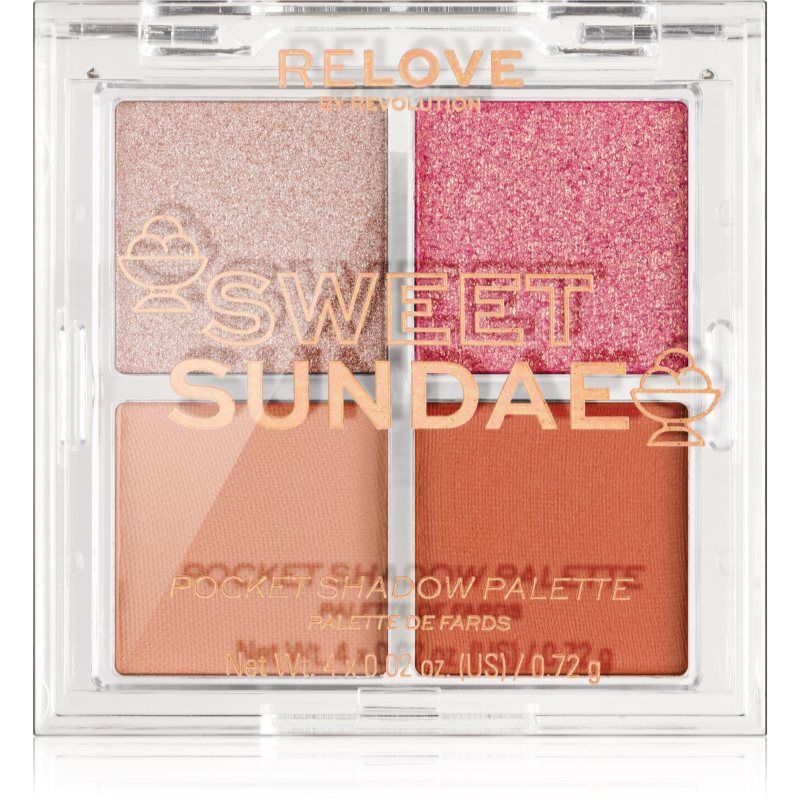 Revolution Relove Pocket Palette szemhéjfesték paletta árnyalat Sweet Sundae 4x0.72 g-Ár
