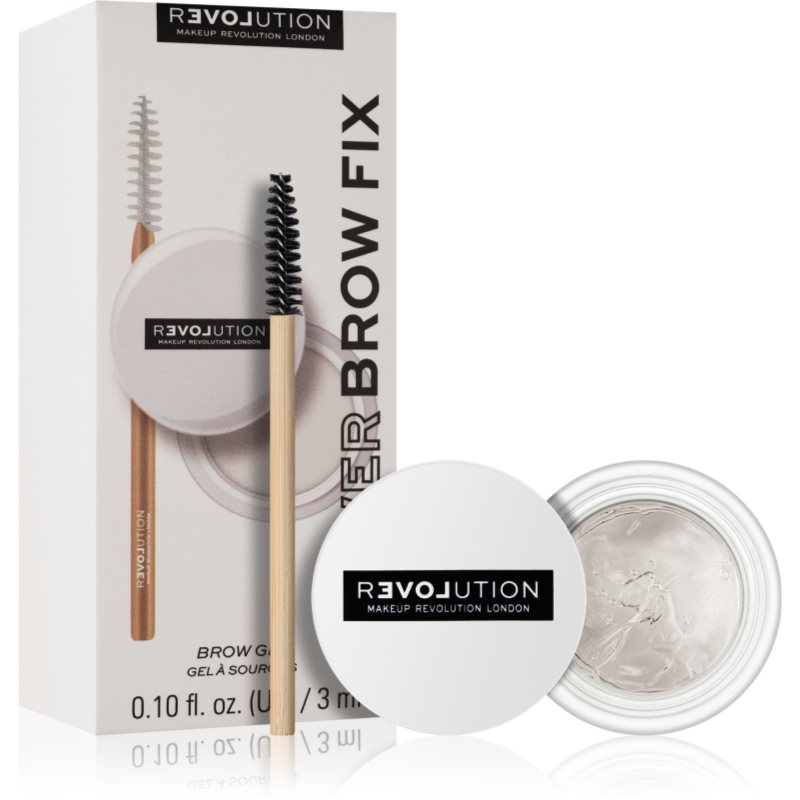 Revolution Relove Power Brow szemöldökzselé ecsettel árnyalat Clear 3 ml-Ár