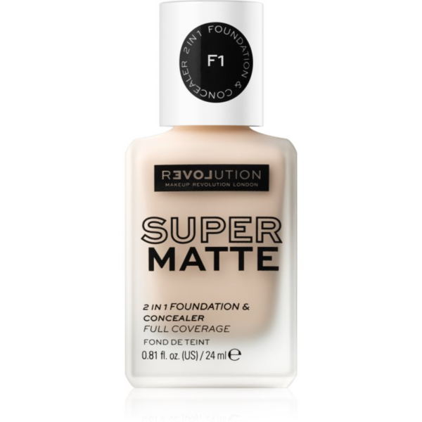 Revolution Relove Super Matte Foundation tartós matt alapozó árnyalat F1 24 ml-Ár