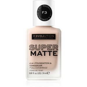 Revolution Relove Super Matte Foundation tartós matt alapozó árnyalat F3 24 ml-Ár