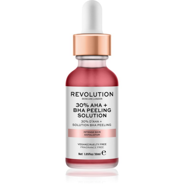Revolution Skincare AHA + BHA 30% Peeling Solution Intenzív kémiai peeling az élénk bőrért 30 ml-Ár