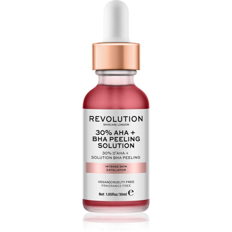 Revolution Skincare AHA + BHA 30% Peeling Solution Intenzív kémiai peeling az élénk bőrért 30 ml-Ár