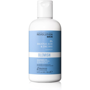 Revolution Skincare Blemish 2% Salicylic Acid & Zinc BHA hámlasztó tisztító emulzió problémás és pattanásos bőrre 150 ml-ár