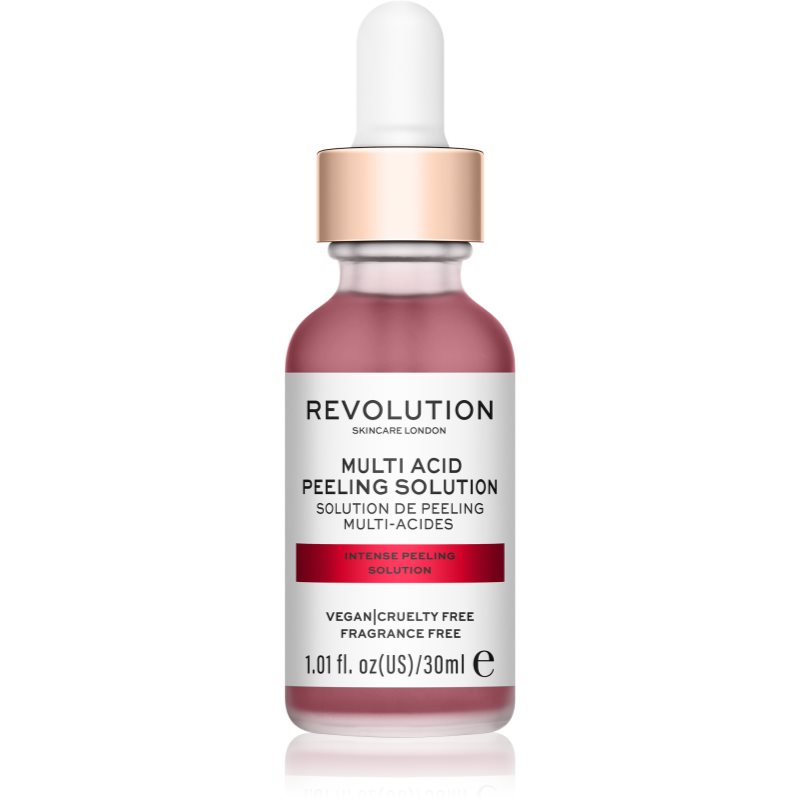 Revolution Skincare Multi Acid Peeling Solution mélytisztító peeling A.H.A.-val (Alpha Hydroxy Acids) 30 ml-Ár