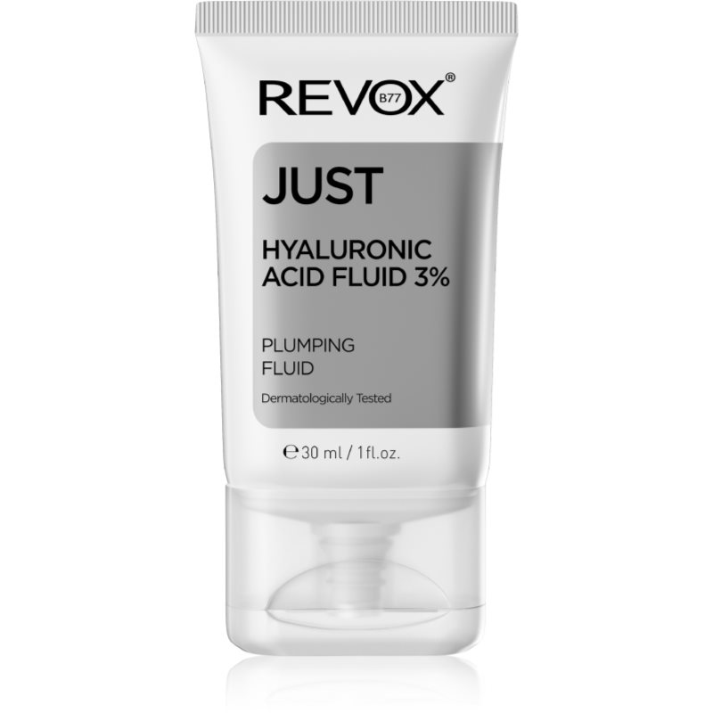 Revox B77 JUST Hyaluronic Acid Fluid 3% gyengéd hidratáló fluid az arcra 30 ml-ár