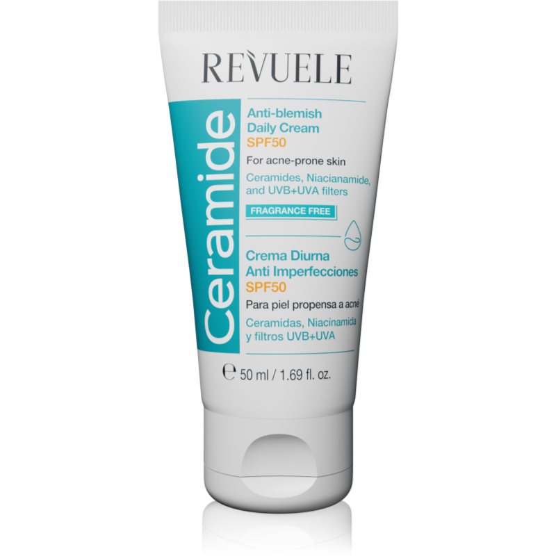 Revuele Ceramide Anti-Blemish Daily Cream nappali védőkrém problémás és pattanásos bőrre SPF 50 50 ml-Ár