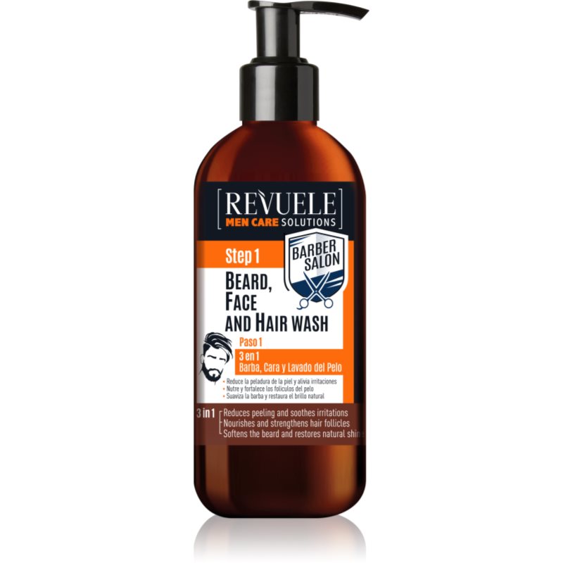Revuele Men Care Solutions Barber Salon sampon hajra és szakállra 3 az 1-ben 300 ml-Ár