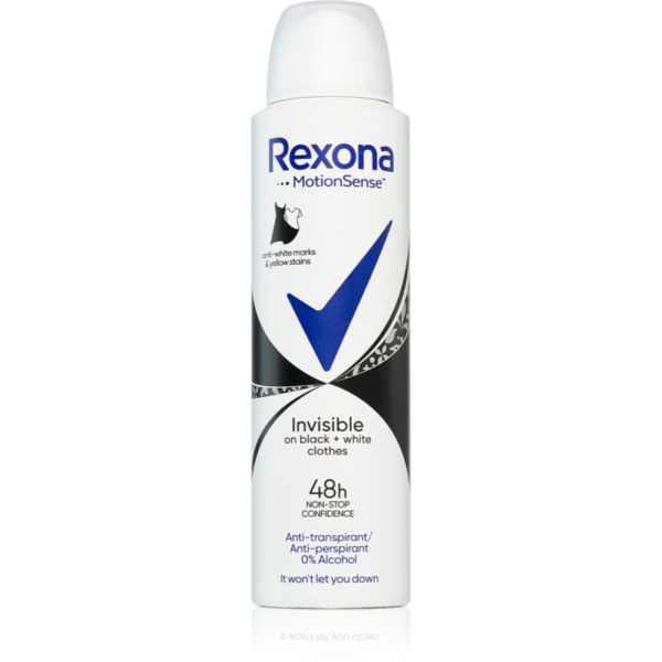 Rexona Invisible on Black + White Clothes Antiperspirant izzadásgátló spray -ben (48h) 150 ml-Eredeti