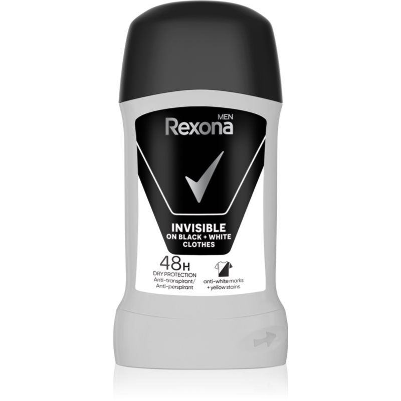 Rexona Invisible on Black + White Clothes Antiperspirant izzadásgátló stift 48 H 50 ml-Eredeti