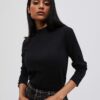 Ribbed knit blouse