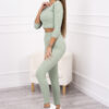 Ribbed set dark mint