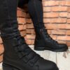 Riccon Black Men's Combat Boots 0012716
