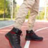 Riccon Black Red Unisex 3d Rubber Trekking Boots 00128020