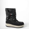 Riccon Ealgeth Kids Velcro Snow Boots Black Patterned