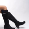 Riccon Jacmylla Women's Lock Detail Boots 0012777 Black Suede