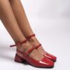 Riccon Thiristnith Women's High Heel Shoes 0012335 Red Patent Leather