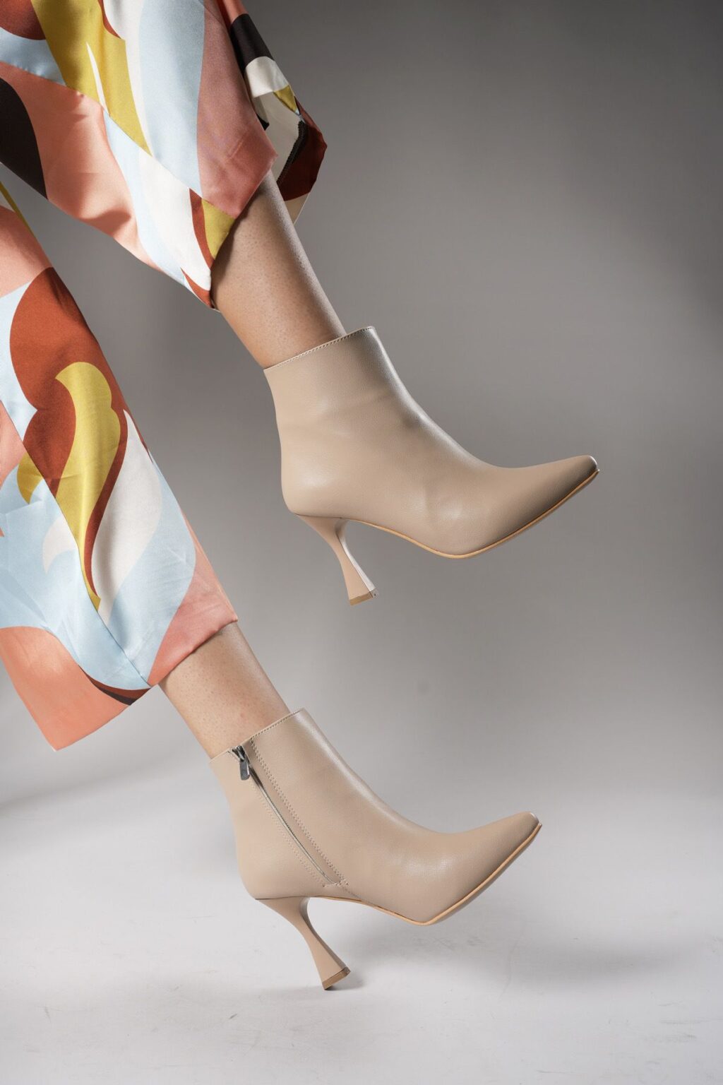 Riccon Ticlath Women's Heeled Boots 00128503 Nude Skin