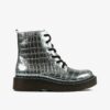 Richter Girly Ankle Boots in Silver with Animal Pattern Rich - Girls