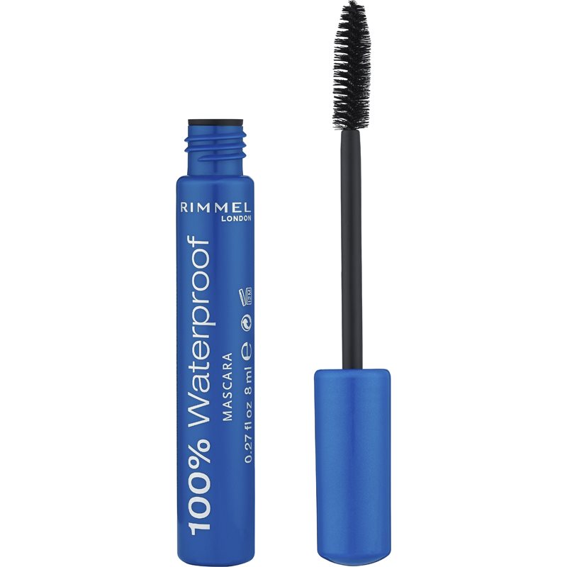 Rimmel 100 % Waterproof vízálló szempillaspirál árnyalat 001 Black Black 8 ml-Ár