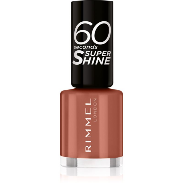 Rimmel 60 Seconds Super Shine körömlakk árnyalat 130 Caramel Candy 8 ml-Ár