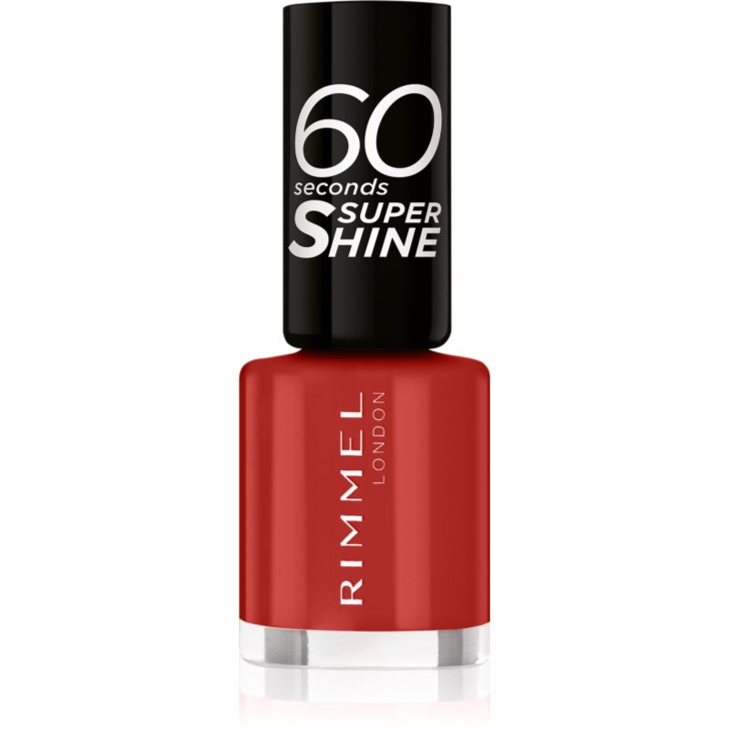 Rimmel 60 Seconds Super Shine körömlakk árnyalat 310 Double Decker Red 8 ml-Eredeti