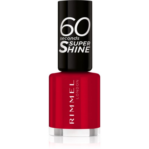 Rimmel 60 Seconds Super Shine körömlakk árnyalat 313 Feisty Red 8 ml-Ár