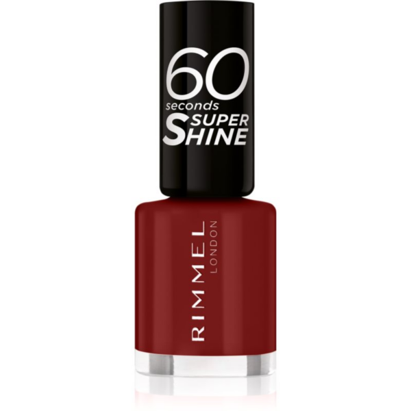 Rimmel 60 Seconds Super Shine körömlakk árnyalat 320 Rapid Ruby 8 ml-Ár