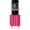 Rimmel 60 Seconds Super Shine körömlakk árnyalat 323 Funtime Fuchsia 8 ml-Eredeti