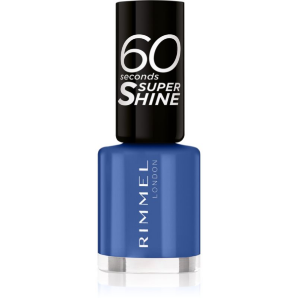 Rimmel 60 Seconds Super Shine körömlakk árnyalat 828 Danny Boy Blue! 8 ml-Ár