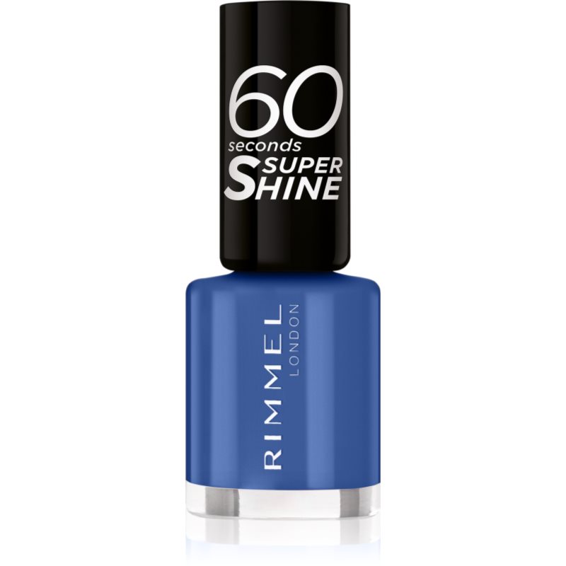 Rimmel 60 Seconds Super Shine körömlakk árnyalat 828 Danny Boy Blue! 8 ml-Ár