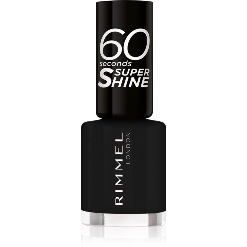 Rimmel 60 Seconds Super Shine körömlakk árnyalat 900 Black 8 ml-Ár