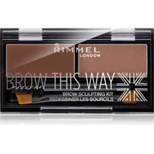 Rimmel Brow This Way paletta a szemöldök sminkeléséhez árnyalat 002 Medium Brown 1