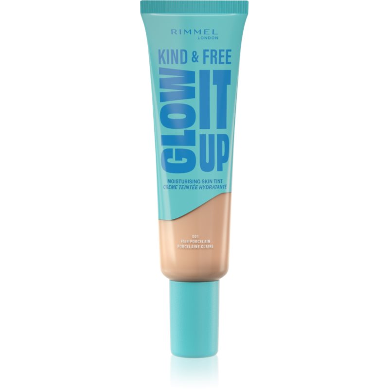 Rimmel Kind & Free Glow It Up könnyű hidratáló alapozó árnyalat 001 Fair Porcelain 30 ml